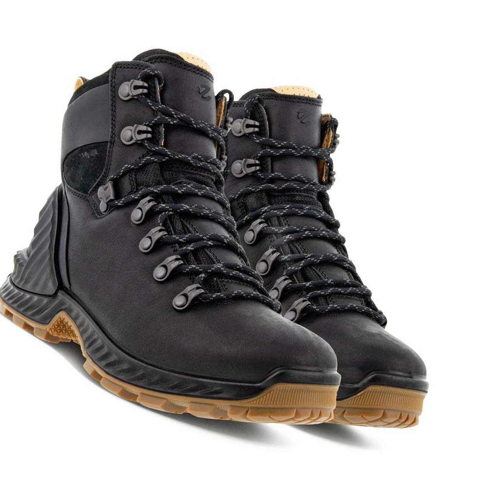 Women's Ecco Exohike Retro Hiker Boots Black | USA 10EBC